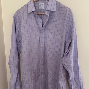 Brooks Brothers Lavender Check Dress Shirt